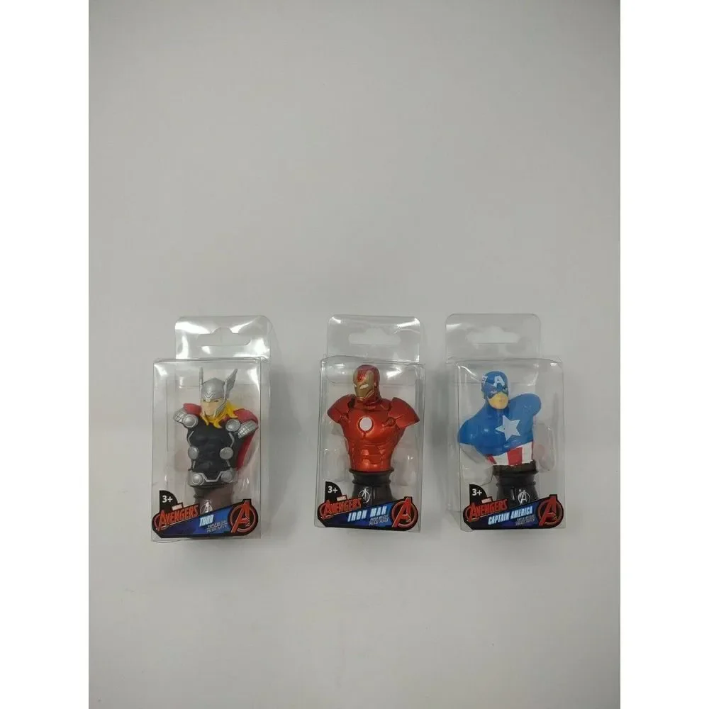 Avengers Paperweight Bust Set Of 3 Captain America Iron Man And Thor Great Piece